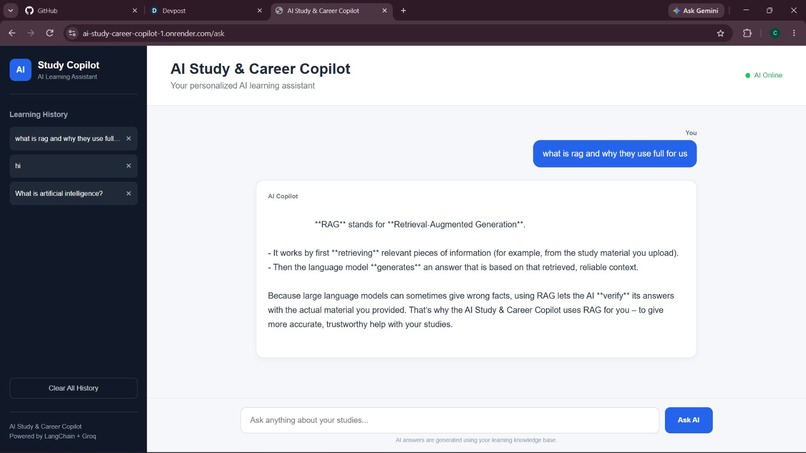 AI Study & Career Copilot – screenshot 2