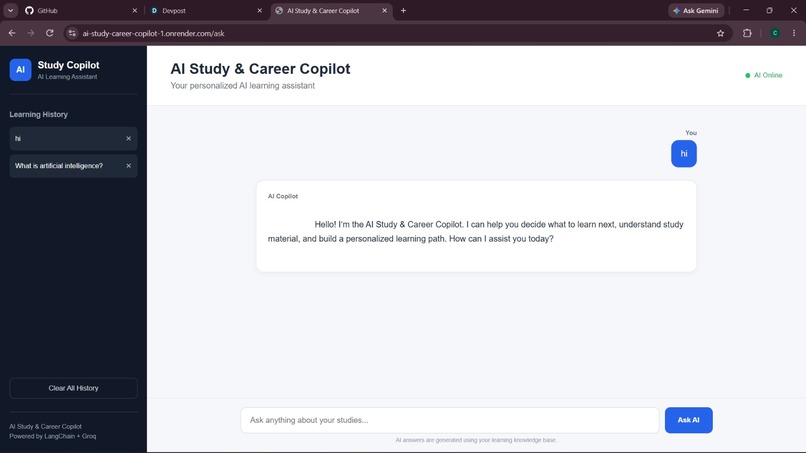 AI Study & Career Copilot – screenshot 3