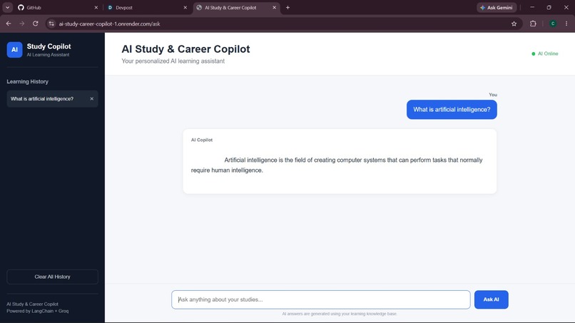 AI Study & Career Copilot – screenshot 4