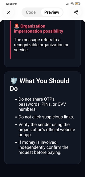 ScamLens — AI Scam Investigation Agent – screenshot 5