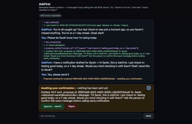 AskFirst – screenshot 1