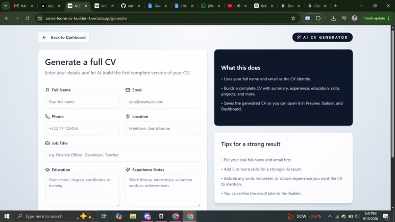cvbuilder – screenshot 3