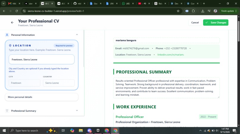 cvbuilder – screenshot 4