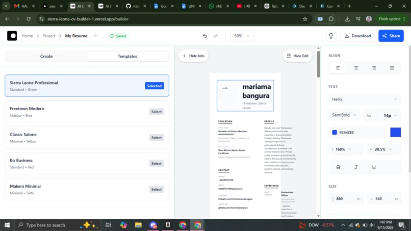 cvbuilder – screenshot 5