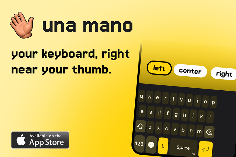 una mano: one-handed keyboard – screenshot 1