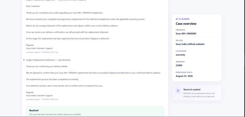 RESOLVE — AI-Guided Consumer Dispute Resolution – screenshot 1