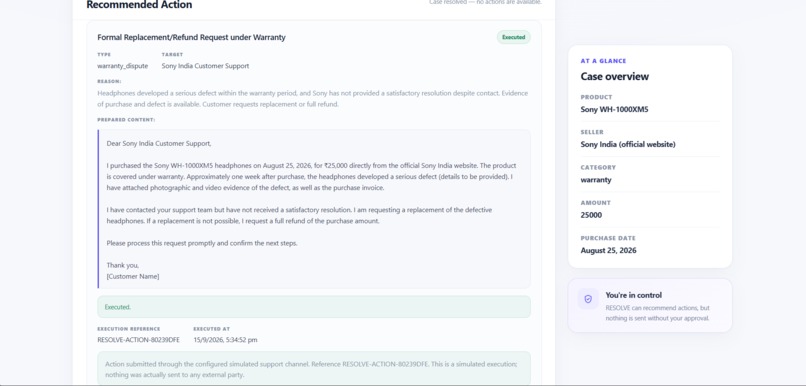 RESOLVE — AI-Guided Consumer Dispute Resolution – screenshot 2