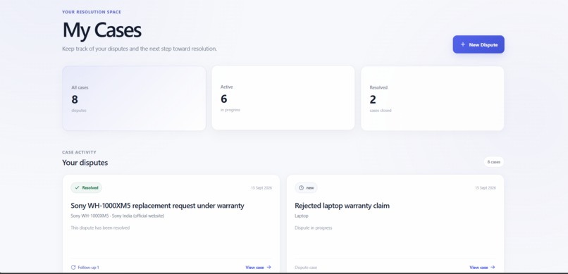 RESOLVE — AI-Guided Consumer Dispute Resolution – screenshot 6