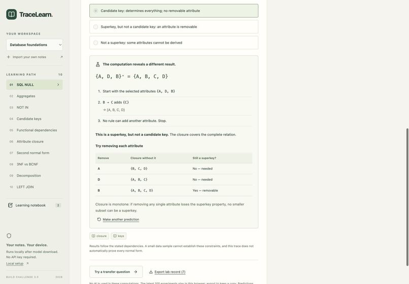 TraceLearn: Learning That Can Show Its Work – screenshot 13
