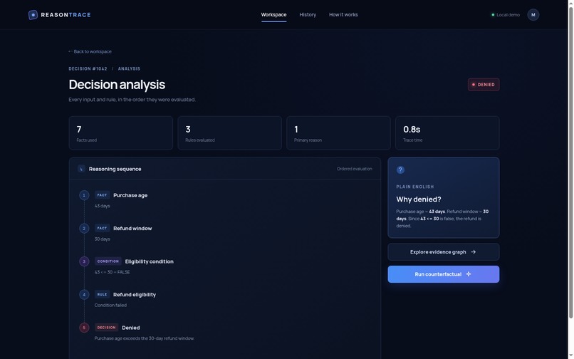 REASONTRACE – screenshot 3
