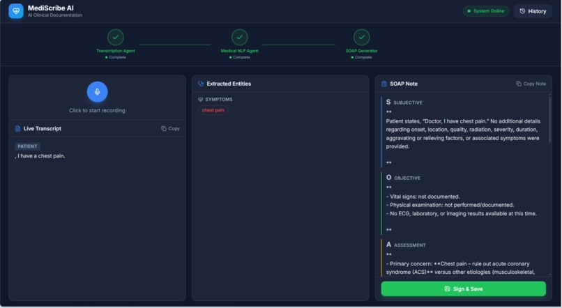 MediScribe AI – screenshot 1