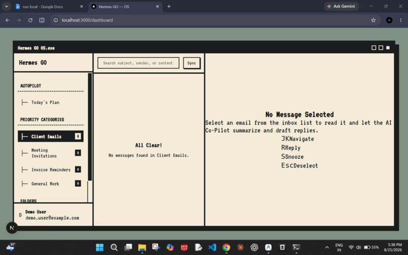 Hermes GO – screenshot 1