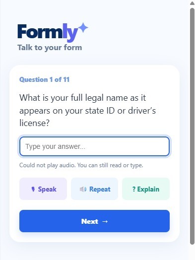 Formly – screenshot 1