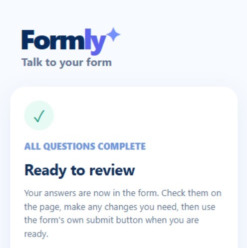 Formly – screenshot 1