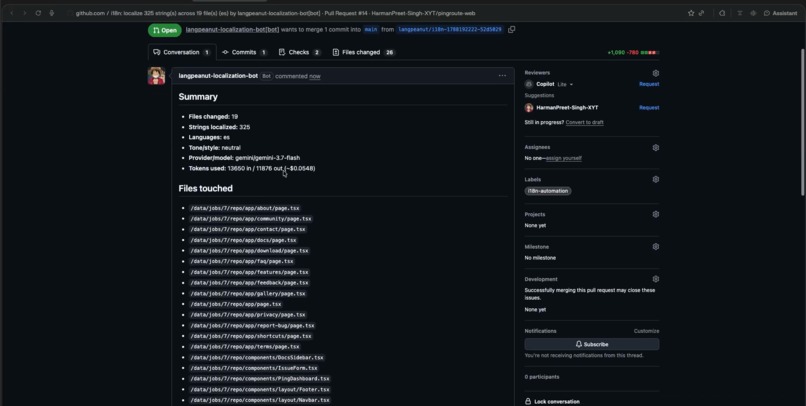 langPeanut — Autonomous Localization & SEO Optimization – screenshot 3
