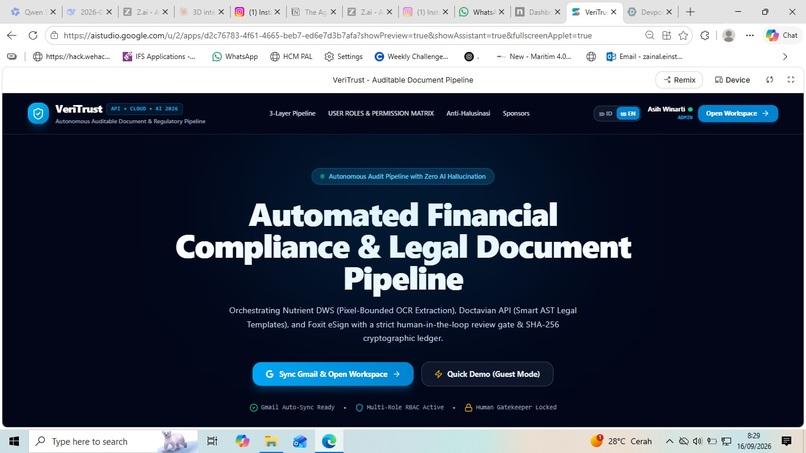 VeriTrust - Auditable Document Pipeline – screenshot 1