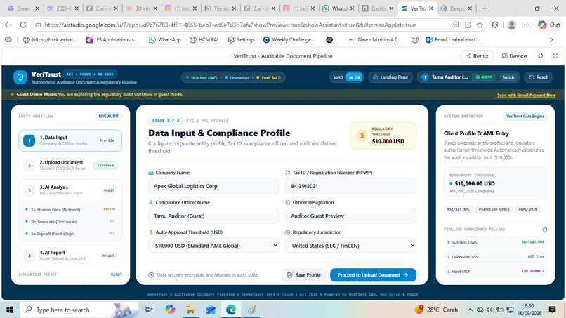 VeriTrust - Auditable Document Pipeline – screenshot 2