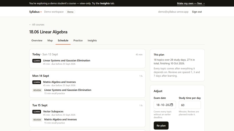 Syllabus Arrow – screenshot 3