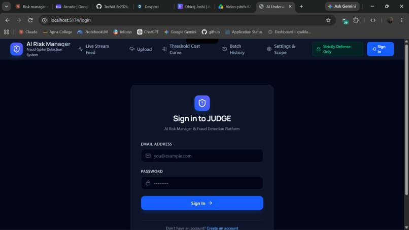 KAVACH-A fraud spike detector – screenshot 1