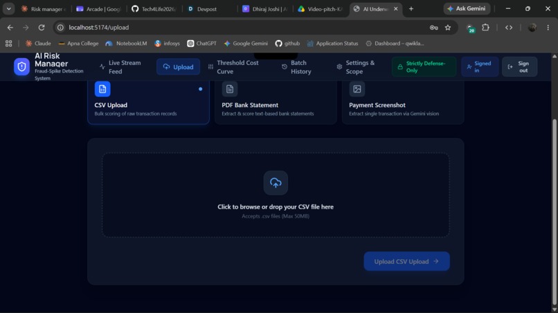 KAVACH-A fraud spike detector – screenshot 2