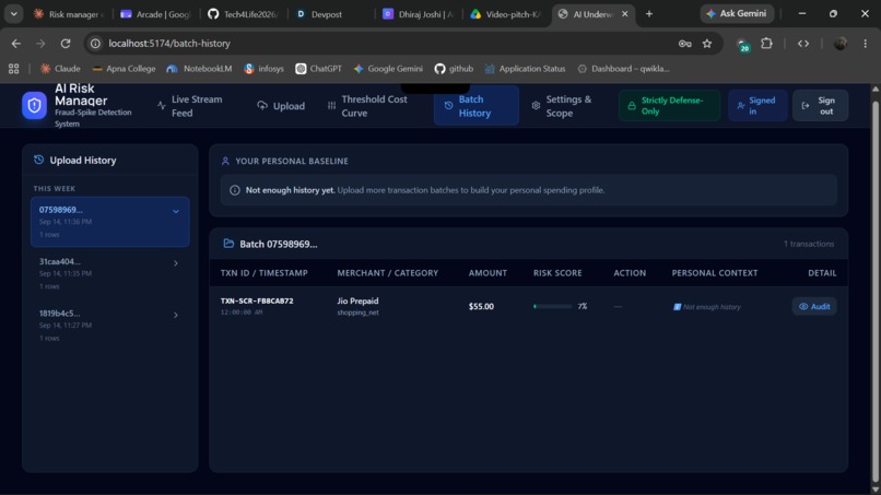 KAVACH-A fraud spike detector – screenshot 4