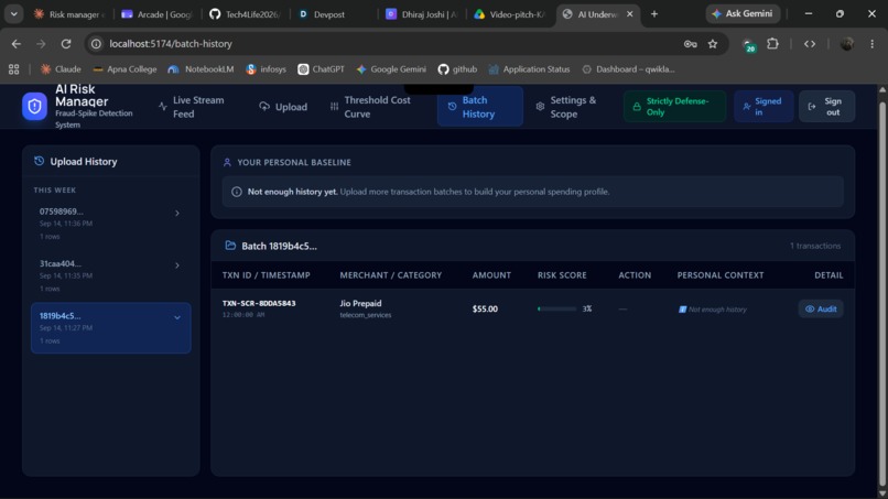 KAVACH-A fraud spike detector – screenshot 5