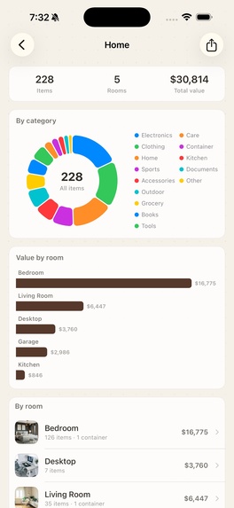 Trovy — Home Inventory – screenshot 2