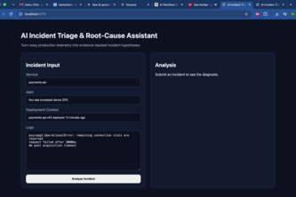 AI Incident Triage & Root-Cause Assistant