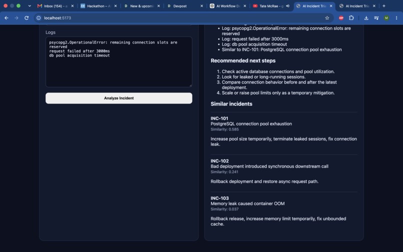 AI Incident Triage & Root-Cause Assistant – screenshot 3