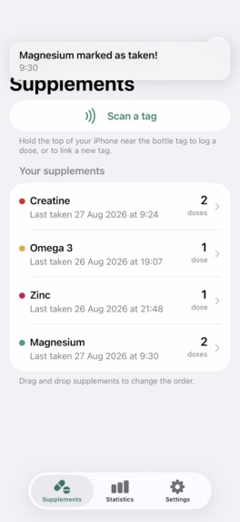 LidTap - NFC Supplements – screenshot 3