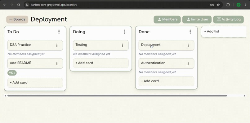 Kanban-Core – screenshot 1