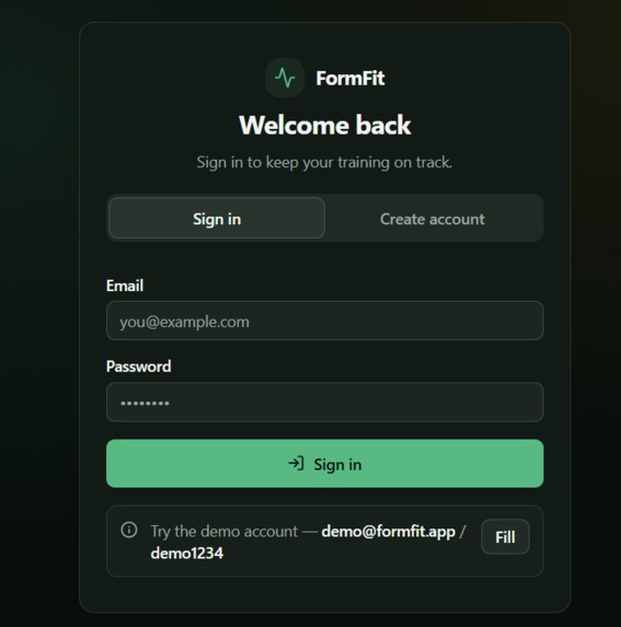 FormFit – screenshot 1