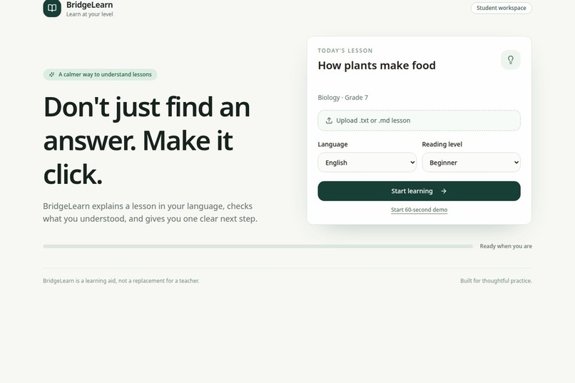 BridgeLearn – screenshot 1
