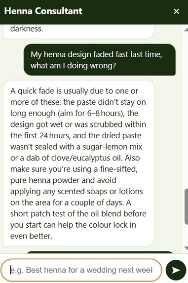 Firdouse Heena — AI Henna Consultant – screenshot 9