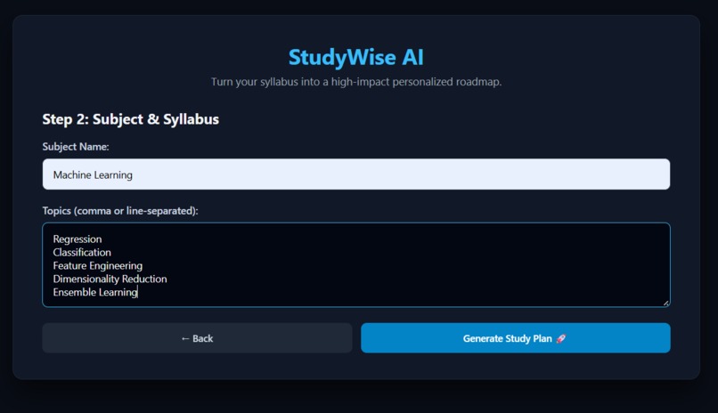 StudyWise AI – screenshot 2