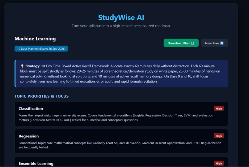 StudyWise AI – screenshot 3
