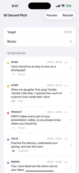 Orati - Visual Speech Practice Timer – screenshot 2