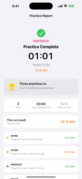 Orati - Visual Speech Practice Timer – screenshot 3