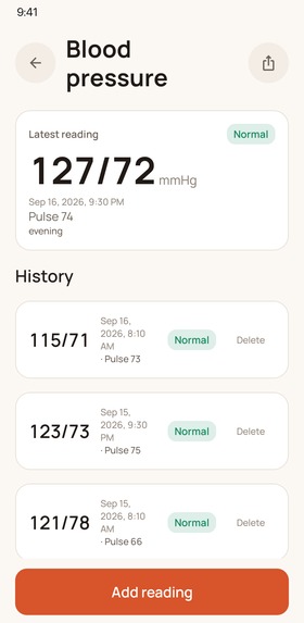 BodyBook: Health & BP Tracker – screenshot 3