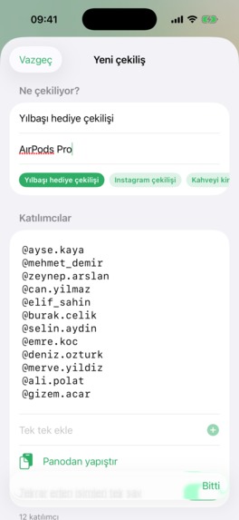 Yonca: Giveaway Tracker & Picker – screenshot 1