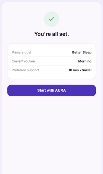 AURA — AI-Powered Personal Wellbeing Twin – screenshot 5
