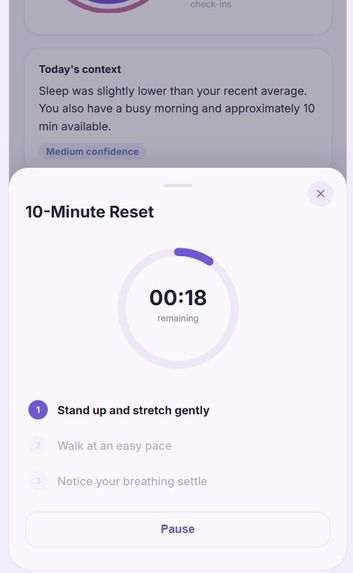 AURA — AI-Powered Personal Wellbeing Twin – screenshot 8