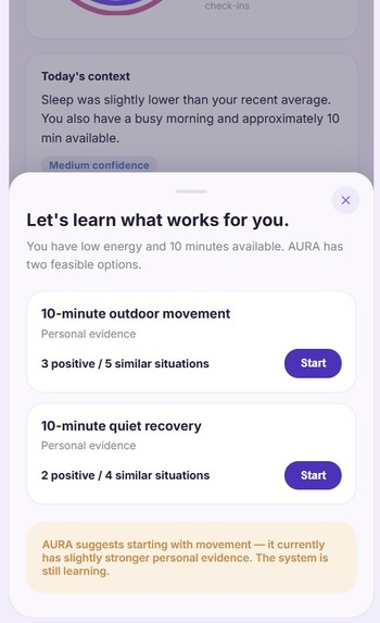 AURA — AI-Powered Personal Wellbeing Twin – screenshot 7