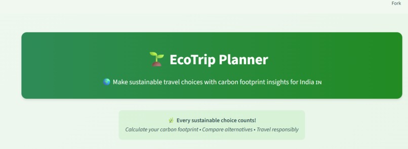 EcoTrip Planner – screenshot 1