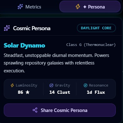 CommitCosmos – screenshot 2