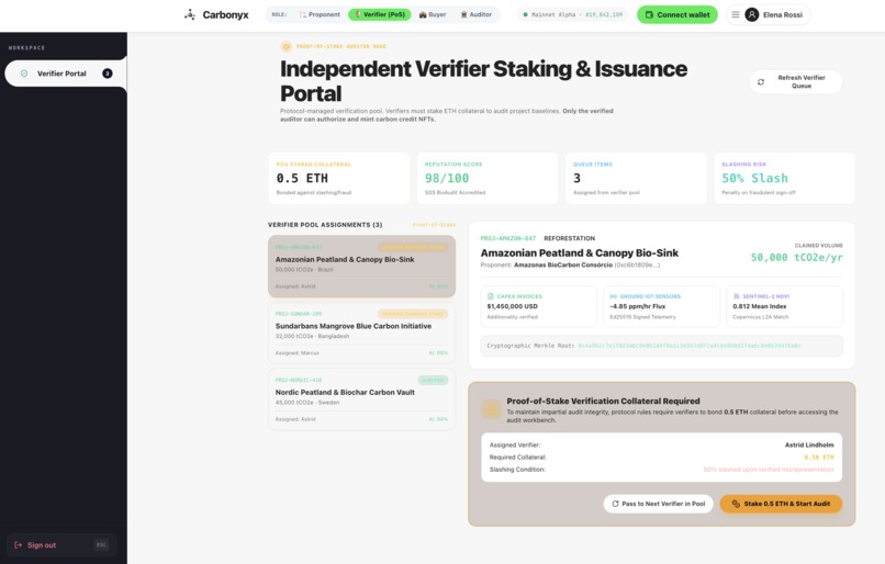 Carbonyx: AI & Web3 Carbon Credit Protocol – screenshot 10