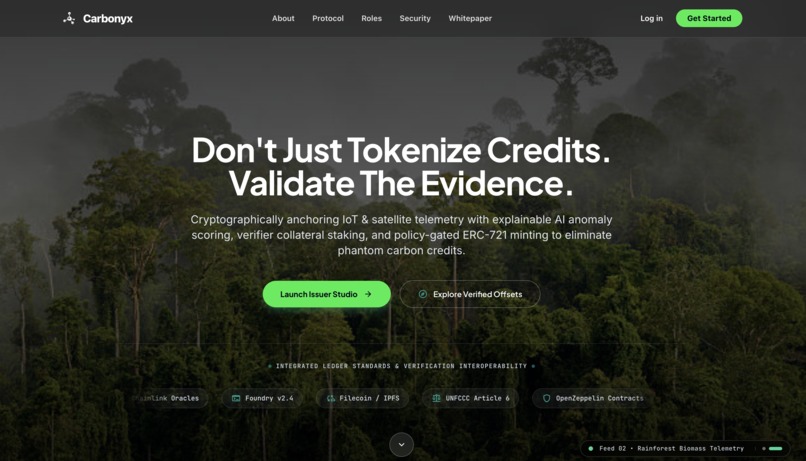 Carbonyx: AI & Web3 Carbon Credit Protocol – screenshot 2