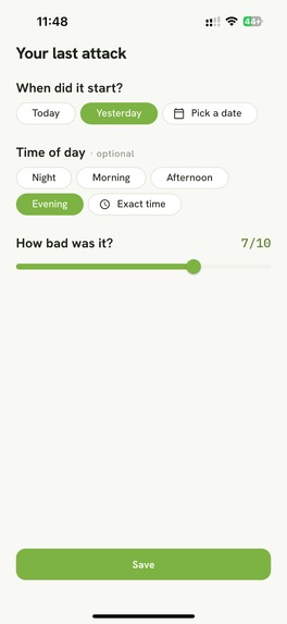 Migraine Tracker – MiGi – screenshot 3