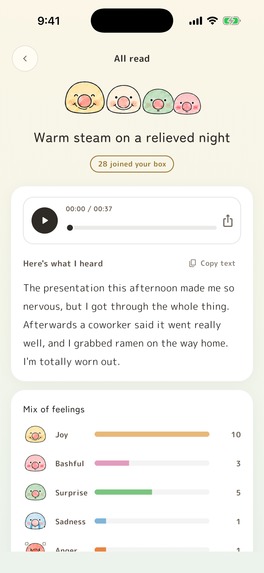 Kimocchi - Voice Mood Tracker – screenshot 1