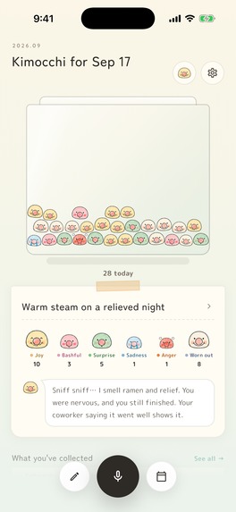 Kimocchi - Voice Mood Tracker – screenshot 3